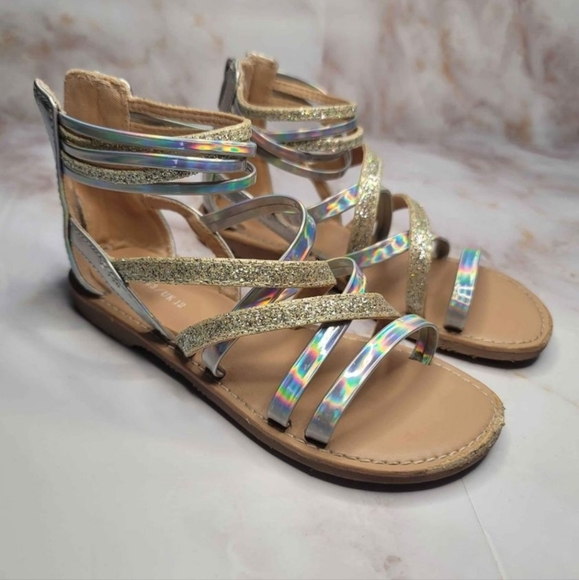Girls gladiator sandals (both pairs) - Picture 2 of 10